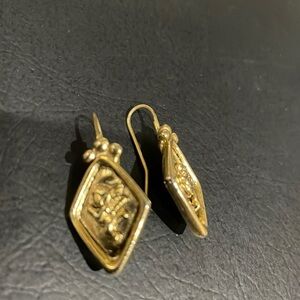 VINTAGE Cherubim Pierced Gold tone earrings